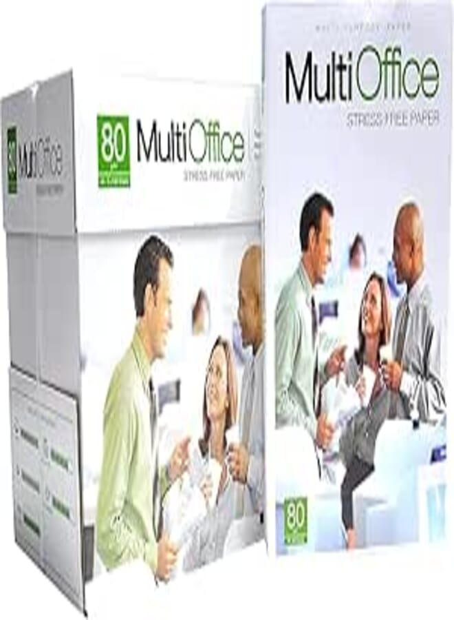 Multi Office A4 Copy Paper, 5 Pack x 500 Sheets - 80 GM